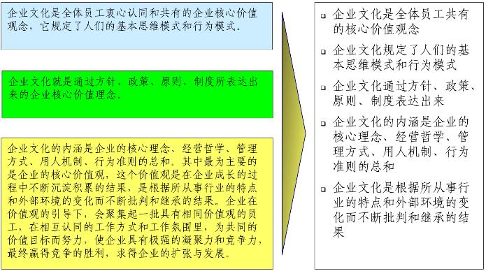 國內(nèi)學(xué)者對企業(yè)文化的內(nèi)容界定